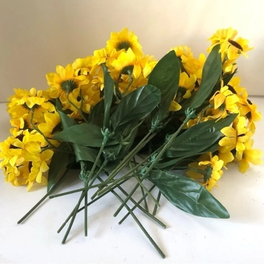 Artificial Sunflower Flower Stems Lot of 20